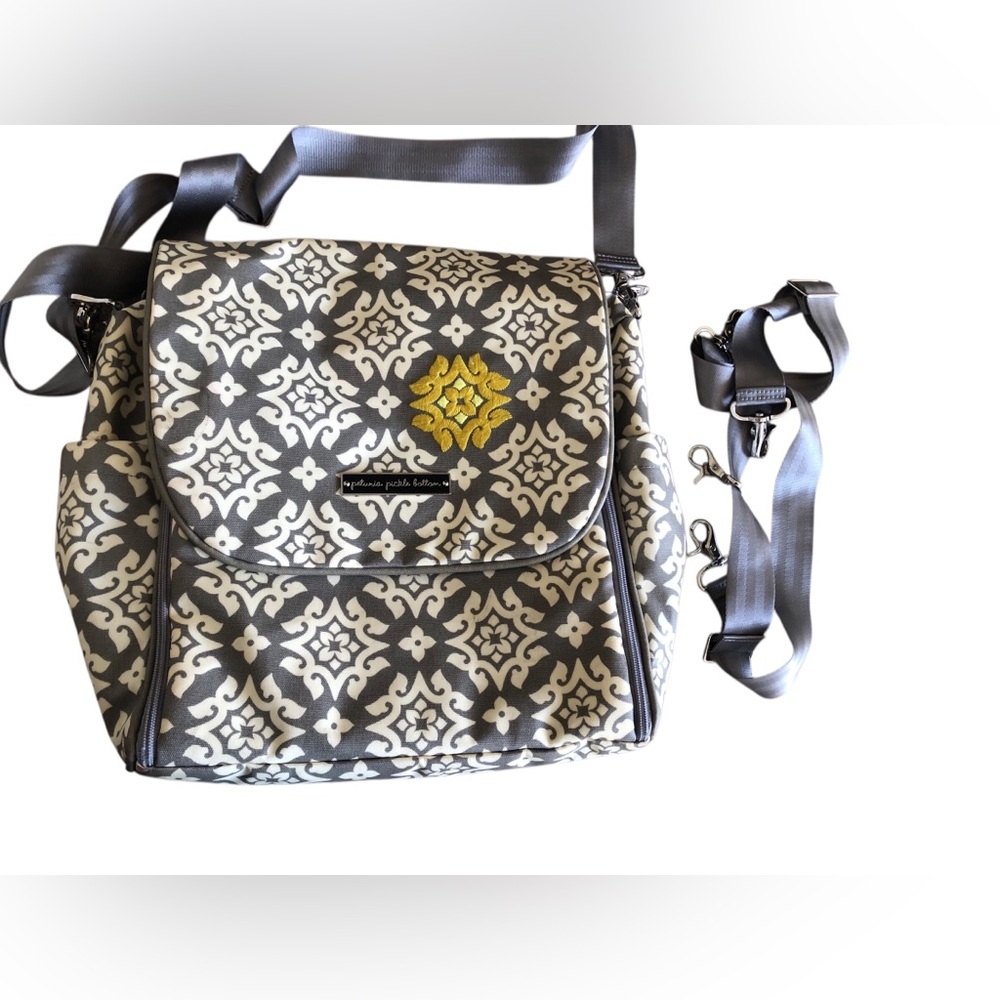 Petunia Pickle Bottom Black and Yellow Baby Bag